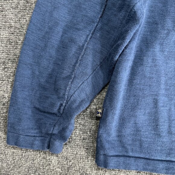 Tommy Bahama SweatShirt Mens Large Blue Cotton Long Sleeve Logo Pullover V Neck - Picture 7 of 9